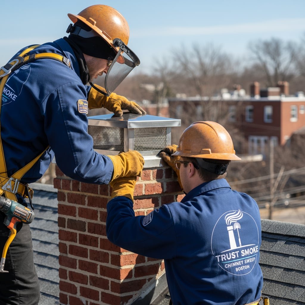 Boston Chimney Cap Installation